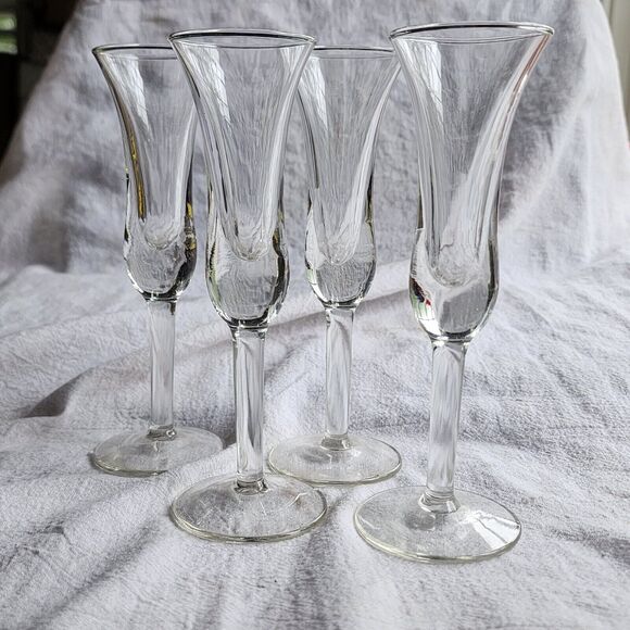 Set of 4 Vintage MCM Danish HOLMEGAARD Aperitif Cordial Glasses 5.75" H - Picture 7 of 12